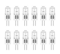 Liuyife 12 Piezas Bombilla Halógena G4 10W Regulable, Blanca Cálida 12V 2700K 150LM, Bombilla G4 para Luz del Gabinete, Campana Extractora de Cocina, Lámparas de Mesa