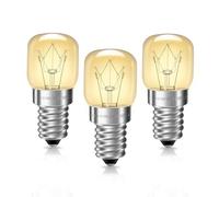 Liuyife T22 E14 Bombillas para Horno, Regulable, Resistente a 300° grados, Blanca Cálida 2700K, AC 220-240V, SES E14 Bombillas de Rosca para Horno, Microondas, Lámpara de Sal, 3 Pieza