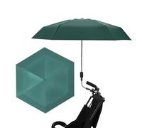 Liuyoyo Sombrilla para Silla de Playa con Clip para Cochecito, Paraguas de 35,4 Pulgadas con Abrazadera Universal Ajustable de 360 Grados para Blanqueador, Patio, Pesca, Fiestas de(Verde)