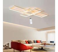 LIUYU - Lamparas de techo salon regulable 3000-6000K Blanco Lampara salon techo 68W 6100lm, Plafon led techo aluminio con control remoto, Rectangular Lampara techo moderna L110 x W65 cm
