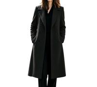 LIUYUYOUGO Abrigo Largo De Lana Para Mujer Otoño/Invierno Con Solapa De Muesca Doble Botonadura Gabardina Chaquetón Elegante Chaqueta Larga Tipo Blazer Con Bolsillos Abrigo De Oficina Para Mujer