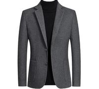 LIUYUYOUGO Americana Hombre Casual, Chaqueta De Mezcla De Lana para Hombre Corte Entallado De Tweed para Deporte Elegante con Solapa De Muesca Y Dos Botones Chaqueta De Invierno Gruesa Chaqueta De T