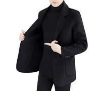 LIUYUYOUGO Americana Hombre Casual Chaqueta De Tweed para Hombre Blazer Informal Elegante Clásico Ajustado A Medida Abrigo Deportivo De 2 Botones Chaqueta De Traje De Mezcla De Lana Ves