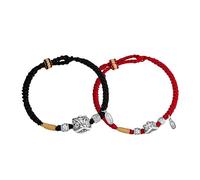 LIUYUYOUGO Bracelet Argent 925 Sterling Pulsera De Amuleto Feng Shui Pulseras De Pareja De Prosperidad Plata De Ley Con Dije Chino Pi Xiu Tropas Valientes Brazalete De La Suerte Y La Riqueza Joyerí