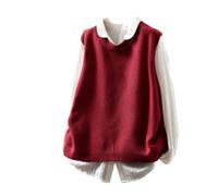 LIUYUYOUGO Chaleco Jersey Mujer Suéter De Mujer Chaleco Cuello Redondo Sin Mangas Suéteres 100% Algodón Camisetas Sin Mangas De Punto Casuales Sueltos Básicos Sólidos Suéteres Top Prendas De P