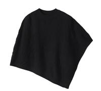 LIUYUYOUGO Poncho De Mujer Poncho Italiano De Lana Para Mujer Capa De Cuello Redondo Grande Asimétrico De Punto Chal Suéter De Punto Ahuecado Suéter De Invierno Cálido Con Tacto De Cachemira Cap