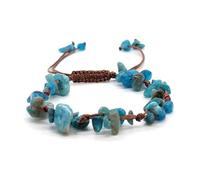 LIUYUYOUGO Pulsera Chakras Pulsera De Cristal De Chakra Para Mujer 10 Mm Piedra Natural Cuentas Irregulares De Grava Brazalete De Piedras Preciosas Ajustable Trenzado Hecho A Mano Amuleto De La Suer