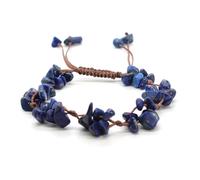 LIUYUYOUGO Pulsera Hombre Pulsera De Cuentas Trenzadas De Cristal Para Mujer Pulseras De Piedras Naturales Con Chips De Grava Irregulares Brazalete De Piedras Preciosas De Chakras De Yoga Joyería D