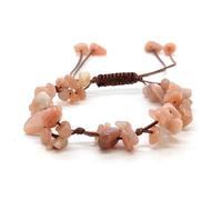 LIUYUYOUGO Pulsera Mujer Pulsera De Cuentas Trenzadas De Cristal Para Mujer Pulseras De Piedras Naturales Con Chips De Grava Irregulares Brazalete De Piedras Preciosas De Chakras De Yoga Joyería De