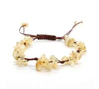 LIUYUYOUGO Pulsera Mujer Pulsera De Cuentas Trenzadas De Cristal Para Mujer Pulseras De Piedras Naturales Con Chips De Grava Irregulares Brazalete De Piedras Preciosas De Chakras De Yoga Joyería De