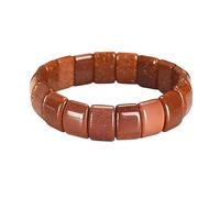 LIUYUYOUGO Pulsera Mujer Pulseras De Cristal Para Mujer Gruesas Rectangulares Con Cuentas De Piedra Natural Para Yoga Chakras Energía Piedras Preciosas Cuentas Elásticas Brazalete Amuleto De La Su