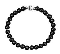 LIUYUYOUGO Pulsera Piedras Naturales Pulsera De Piedras Preciosas Del Zodiaco Para Mujer 6 Mm Piedra Natural Obsidiana Negra Cuentas 12 Constelaciones Signo Del Zodiaco Horóscopo Joyería De Amista
