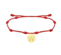 LIUYUYOUGO Pulseras De Hilo Rojo De La Suerte De 7 Nudos Pulseras Ajustables Con Dijes Iniciales De La A A La Z Cordón De Nudo Rojo Brazalete Trenzado Hecho A Mano Protección Buen Amuleto Joyería