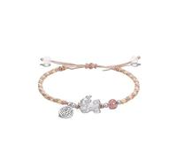 LIUYUYOUGO Pulseras Mujer Brave Troops Pulsera De Plata Esterlina Para Pareja Amuleto Feng Shui De Cristal De Obsidiana Negra Brazalete Trenzado A Mano Amuleto Chino Pi Xiu Brazalete De La Suerte Y