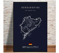 LIUZHUANGDIAN Fórmula 1 Circuito de pista Nürburgring Lienzo Pintura Arte de la pared Cuadro F1 Póster Impresión Dormitorio Decoración del hogar -40x60cm Sin marco