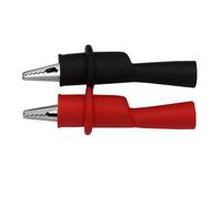 LIUZIKUN 2 Pinzas de cocodrilo de presión para multímetro, Pinzas aisladas con Puntas de Cable para Pruebas eléctricas de Larga duración.