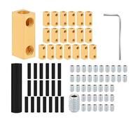 LIUZIKUN 20 Conectores de Cable de Calibre 8, terminales de conexión de cableado, Conector de Acoplamiento de 8AWG con Tornillos, Tubos termorretráctiles y Llave.