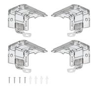 LIUZIKUN 4 Soportes de Montaje de Acero Inoxidable para persianas de Ventana, para rieles de persianas celulares inalámbricas de 25 mm con Clip metálico.