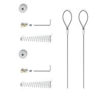 LIUZIKUN Juego de 2 pestillos de Puerta de aleación Resistente con Cable, Cilindros de Resorte y herrajes para Puertas de Madera y Metal.