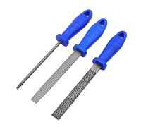 LIUZIKUN Juego de 3 limas de Madera de Acero aleado para carpintería, Redondas, Planas y semirredondas, Herramientas para Trabajar la Madera.