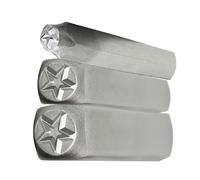 LIUZIKUN Juego de 3 Punzones metálicos con Forma de Estrella, Herramienta práctica de estampación, Herramientas de Acero al Carbono para joyería y artesanía en Cuero.