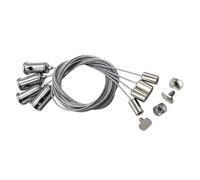 LIUZIKUN Juego de 4 Cuerdas Ajustables para suspensión de Paneles LED y luminarias de Techo con Cable de Acero para Uso Diario.