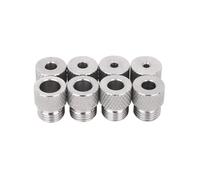 LIUZIKUN Juego de 8 Casquillos de Acero Inoxidable para Taladro con diámetros Interiores de 3 a 10 mm y Rosca M14x1.5 para un taladrado preciso y un Agarre Seguro.