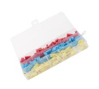 LIUZIKUN Juego de 80 Conectores en ángulo Recto con Herramienta de crimpado para Cables de 22 y 10 AWG, terminales de Bandera con Aislamiento de Nailon. Surtido.