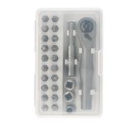 LIUZIKUN Juego de Llaves de carraca 25 en 1, Destornillador, Tuercas de Vaso, Mango de Destornillador, Herramienta Manual para reparación de portátiles