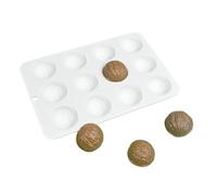 LIUZIKUN Moldes de Silicona para nueces para Chocolate, Dulces, Bandeja de Silicona para moldear Pasteles de 12 cavidades con diseños de nueces para postres delicados.