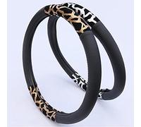 liuzz Funda de Volante de Coche con Estampado de Leopardo Personalizado Universal para niñas, Fundas de dirección de decoración de Coche, Accesorios de Coche, Dorado