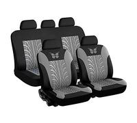 liuzz Fundas de Asiento de Coche Delanteras/traseras Generales Transpirables 3D Estampado de Mariposas Fundas de Asiento cojín para decoración de Coche Rojo Azul Rosa Gris-Gris