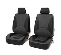 liuzz Fundas para Asientos de Coche Asientos Delanteros Juego de Fundas de Asiento de Coche de Piel sintética Negra Accesorios para Coche universales Protector de Asiento Interior Universal-Gris