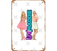 Liv and Maddie - Póster retro de metal vintage de 30,5 x 20,3 cm, decoración de pared para el hogar, bar, hombre, cueva