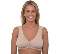 Liv Lingerie GEMM - Brasier de mastectomía de algodón con cierre frontal y bolsillos para mujeres y mujeres, sin varillas, postoperatoria, suave, elástico, tallas regulares a grandes, fácil de abrir