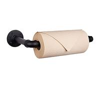 Livabber Portarrollos de Papel higiénico de Tubo Industrial, Estilo Vintage, Soporte de Pared para baño, Sala de Estar y Cocina (Soporte para Toallas de Papel de 13 Pulgadas, Negro)