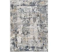 Livabliss Trocadero Alfombra Abstracta - Alfombra de Pasillo para Cocina, Entrada - Alfombras Salon Pelo Corto, Suave y Lujosa Facil de Cuidar - Alfombras Pasillo Larga de 200x275cm, Beige y Gris