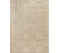 Livabliss Alfombra de interior/exterior con motivos 3d en relieve beige 160x220