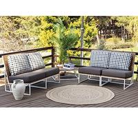 Livabliss Alfombra Exterior/Interior Terraza Braga - Alfombra de Pasillo para Cocina, Entrada, Boho Resistente a los Rayos UV y a Las Manchas - Alfombras Grande 160cm,Beige y Gris