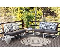 Livabliss Alfombra Exterior/Interior Terraza Geométrica Porto - Alfombras de Exterior/Interior - Alfombra Boho Resistente a los Rayos UV y a Las Manchas - Alfombras Grande 100cm,Beige, Negro, Gris