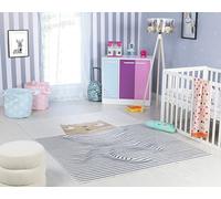 Livabliss Alfombra Infantil habitacion Gato - Alfombra Bebe para Dormitorio, Habitacion de Niños, Guardería o Sala de Juegos - Alfombras Niños Niñas, Color Crema, 160x213cm