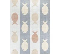 Livabliss Alfombra para Niños Lavable Beige/Gris/Naranja 160x213