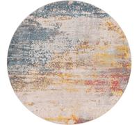 Livabliss Alfombra Redonda Abstracta Moderna Multicolor/Naranja Ø 160