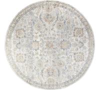 Livabliss Alfombra Redonda Vintage Lavable Gris/Amarillo Ø 200