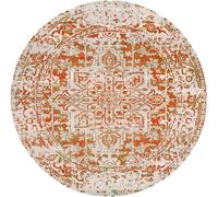 Livabliss Alfombra Redonda Vintage Oriental Naranja/Blanco Ø 160