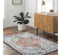 Livabliss Asmara Alfombra Vintage - Alfombra Salon Grande, Habitacion, Cocina - Alfombras 120x170cm, Estilo Boho y Oriental Multicolor Azul y Naranja