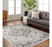 Livabliss Asmara Alfombra Vintage - Alfombra Salon Grande, Habitacion, Cocina - Alfombras 200x275cm, Estilo Boho y Oriental Multicolor Gris, Negro y Blanco