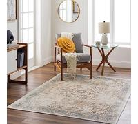 Livabliss Bridgetown Alfombra Salon Grande Tradicional Bohemia Habitacion Cocina - Alfombras Lavable Lavadora de Tejido Plano Grande, 160x213cm, Color Marrón, Crema y Azul