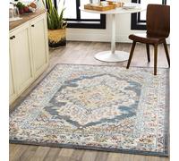 Livabliss Casablanca Alfombra Vintage - Alfombra Salon Grande, Habitacion, Cocina - Alfombras 160x213cm, Estilo Boho y Oriental Multicolor Marrón y Azul