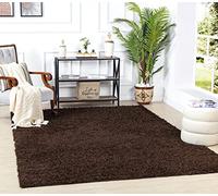 Livabliss Home Shaggy Rug - Alfombra Salon Grande Habitacion, Dormitorio - Alfombra Pelo Largo Berber Abstracta, Pelo Grueso y Esponjoso - Alfombras Grande de 160x220cm, Marrón